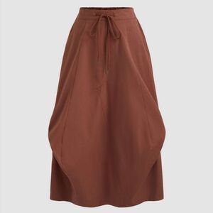 Cozy Contemporary Cider Assymetrical Skirt 100% Cotton Sm